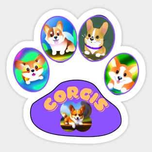 Cute Corgis Sticker